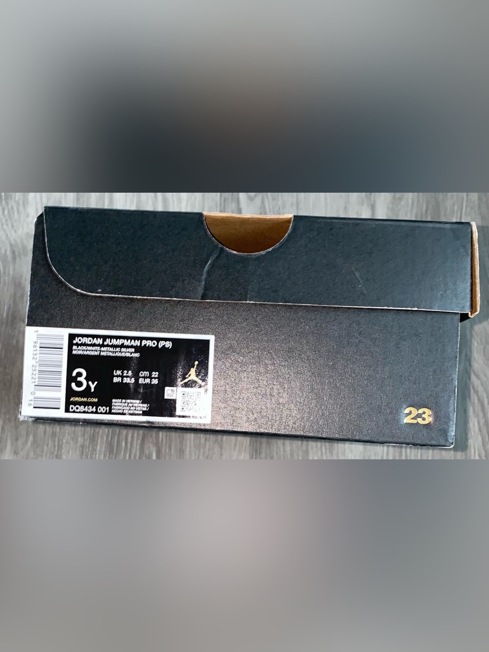 Jordan Black High-Top Sneakers with White Jumpman - Picture 4 of 8
